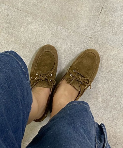 Scrap Book（スクラップブック）の「【CORSO ROMA 9】スエードローファー（ローファー・レディース・グレー系その他/ブラウン・38/37）」の5枚目の写真