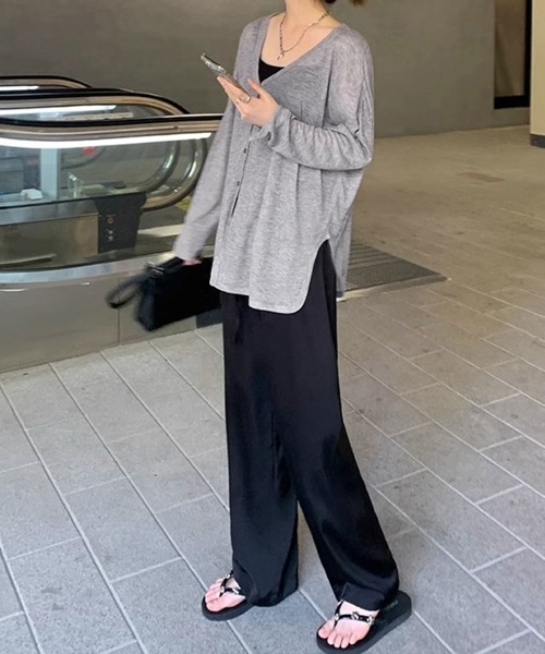 Miniministore(ミニミニストア)の「サマーカーディガンレディース夏服 羽織り(カーディガン/ボレロ・レディース・グレー/ブラック・M/L)」の6枚目の写真