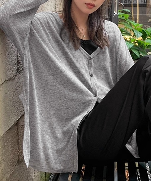 Miniministore(ミニミニストア)の「サマーカーディガンレディース夏服 羽織り(カーディガン/ボレロ・レディース・グレー/ブラック・M/L)」の14枚目の写真