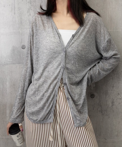 Miniministore(ミニミニストア)の「サマーカーディガンレディース夏服 羽織り(カーディガン/ボレロ・レディース・グレー/ブラック・M/L)」の18枚目の写真