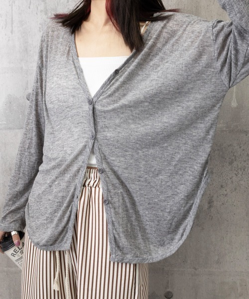Miniministore(ミニミニストア)の「サマーカーディガンレディース夏服 羽織り(カーディガン/ボレロ・レディース・グレー/ブラック・M/L)」の19枚目の写真