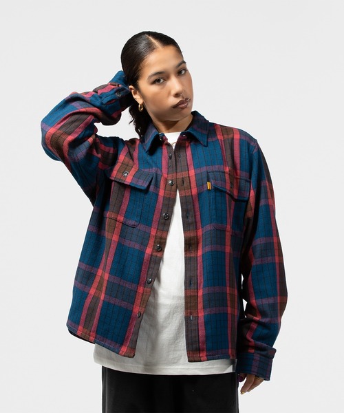 UNION（UNION TOKYO）（ユニオン）の「UNION TOKYO NICHOLLS SHIRT ユニオントーキョー シャツ（シャツ/ブラウス・メンズ・パープル/ネイビー・XL/S/M/L）」の3枚目の写真