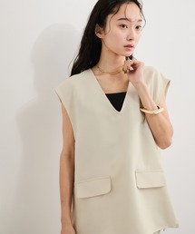 LE CERCLE par rope'（ルセルクルパーロペ）の「ウーリッシュジョーゼットベスト/セットアップ対応（ベスト）」