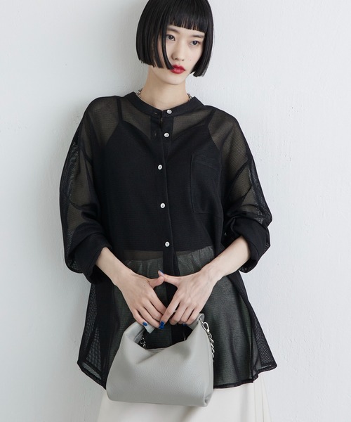 Lui's(ルイス)の「【500mlペットボトル収納可】3WAYレザーハンドルミニバッグ(トートバッグ・レディース・ブラック/アイボリー/シルバー/ボルドー/グレー・FREE)」の17枚目の写真