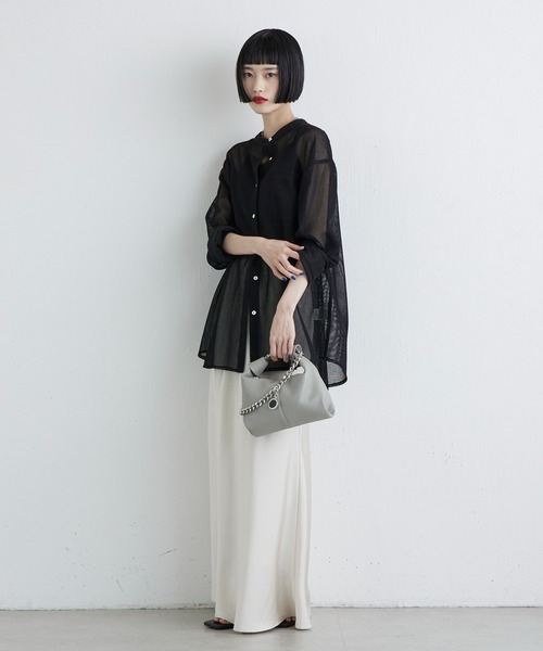 Lui's(ルイス)の「【500mlペットボトル収納可】3WAYレザーハンドルミニバッグ(トートバッグ・レディース・ブラック/アイボリー/シルバー/ボルドー/グレー・FREE)」の18枚目の写真