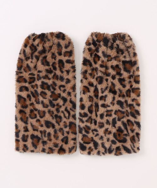 レオパード アニマル柄 ファー レッグカバー（レッグウォーマー