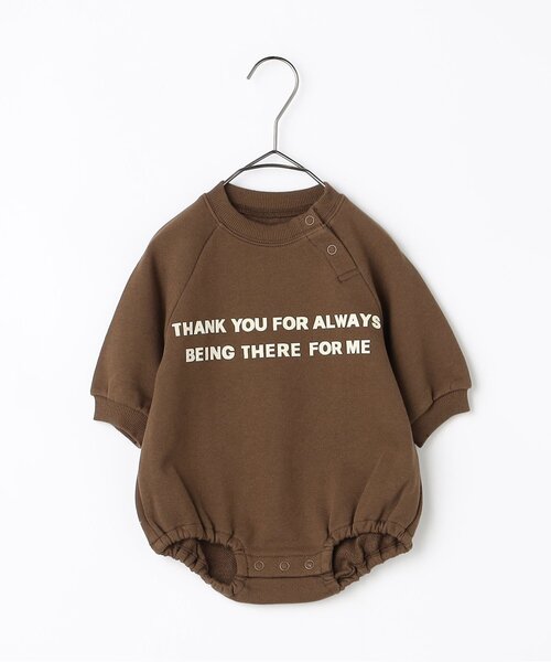 p.premier（ピードットプルミエ）の「家族お揃いでイロチ買いしたいロゴロンパース リンク（ロンパース・キッズ・オフホワイト/ブラック/ブルー/レッド/ピンク/グリーン/ブラウン・80/70）」の4枚目の写真