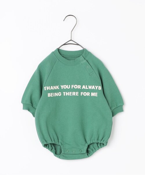 p.premier（ピードットプルミエ）の「家族お揃いでイロチ買いしたいロゴロンパース リンク（ロンパース・キッズ・オフホワイト/ブラック/ブルー/レッド/ピンク/グリーン/ブラウン・80/70）」の5枚目の写真