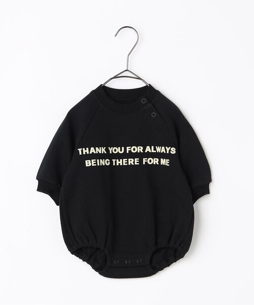 p.premier（ピードットプルミエ）の「家族お揃いでイロチ買いしたいロゴロンパース リンク（ロンパース・キッズ・オフホワイト/ブラック/ブルー/レッド/ピンク/グリーン/ブラウン・80/70）」の3枚目の写真