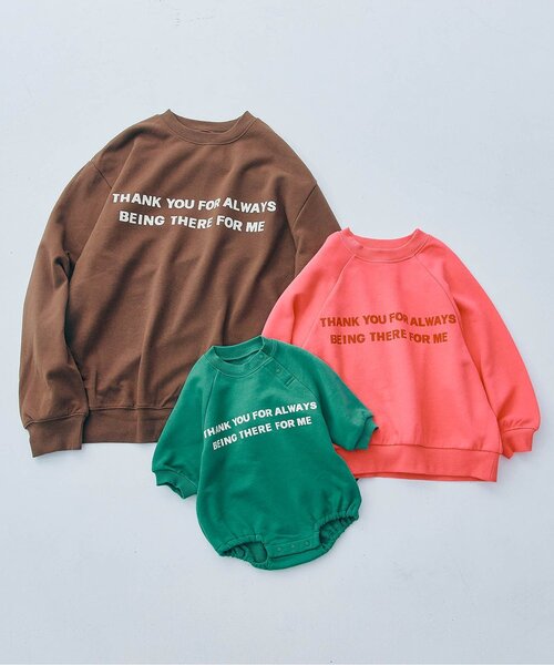 p.premier（ピードットプルミエ）の「家族お揃いでイロチ買いしたいロゴロンパース リンク（ロンパース・キッズ・オフホワイト/ブラック/ブルー/レッド/ピンク/グリーン/ブラウン・80/70）」の19枚目の写真