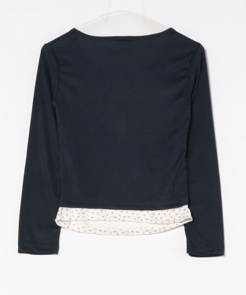 WESTSEA(ウエストシー)の「フェイクレイヤード 長袖 リブトップス 小花柄レースインナー(Tシャツ/カットソー・レディース・ネイビー/オフホワイト/ピンク・L/M)」の17枚目の写真