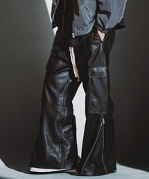 【美品】NO.ID レザー フレアパンツ　本革 サイドカットレザーフレアパンツ【iori_2038】 – NOTRE émor