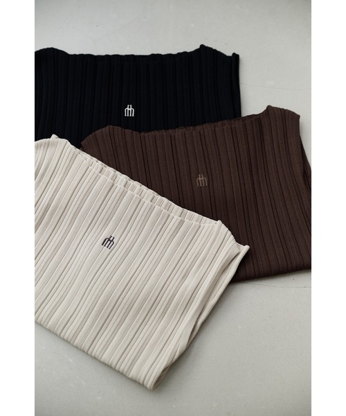 Herlipto ニット Ribbed Boat-Neck Knit Top Ribbed Boat-Neck Knit Top（ニット/セーター）｜Her lip to
