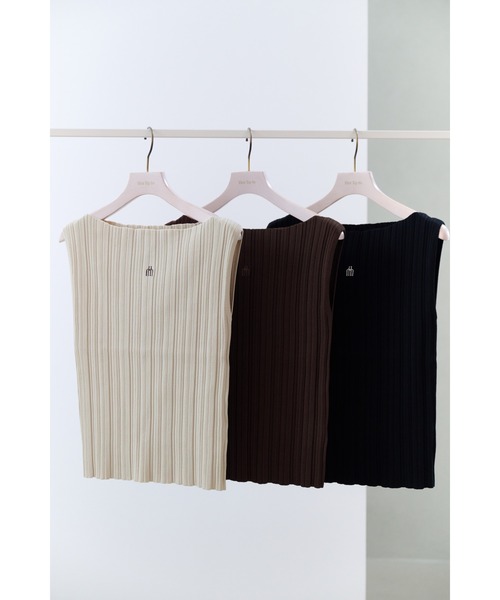 Herlipto ニット Ribbed Boat-Neck Knit Top Ribbed Boat-Neck Knit Top（ニット/セーター）｜Her lip to