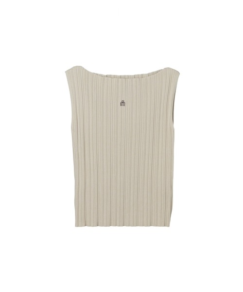 トップス herlipto Ribbed Boat-Neck Knit Top Ribbed Boat-Neck Knit Top（ニット/セーター）｜Her lip to