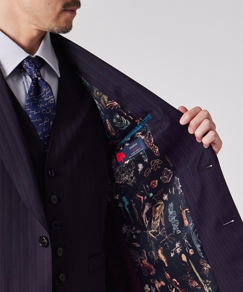 コントラストストライプ 2ボタンスーツ / 253003 1439S（スーツセット