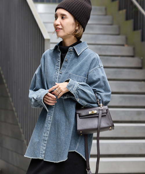 FRAMEeWORK　デニムシャツ FRAMeWORK ブラウス シャツ ライトオンスデニムシャツ