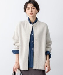 23区（ニジュウサンク）の「【見上愛さん着用/洗える】ラクーンブレンドダブルフェイス ニット アウター（カーディガン/ボレロ）」