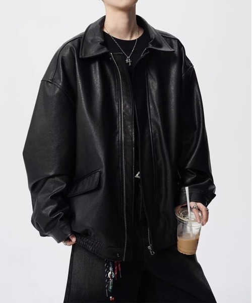 セール】モワンピョ レザータッチ ビッグブルゾン（ブルゾン）｜NEW