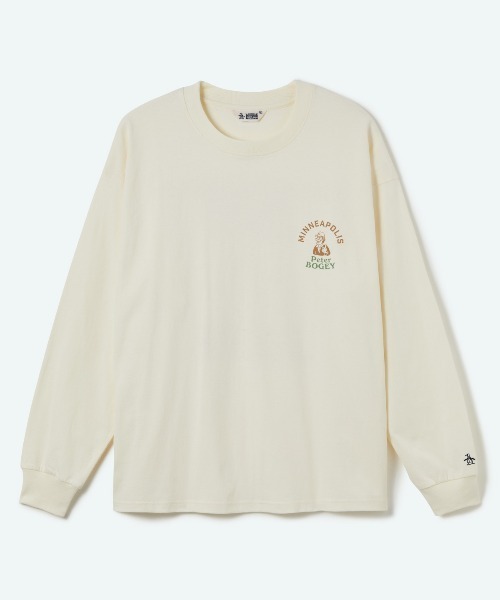 penguin BY MUNSINGWEAR(ペンギン バイ マンシングウェア)の「【BOGEY MAN】LONG T-SHIRT(Tシャツ/カットソー・メンズ・ホワイト/ブラック・XL/S/M/L)」の1枚目の写真