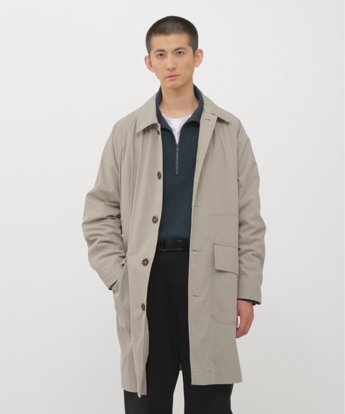 【MHL.】エムエイチエル コットン混 ステンカラーコート ダウンライナー 2 MHL.（エムエイチエル）の「DENSE COTTON NYLON PLAINWEAVE