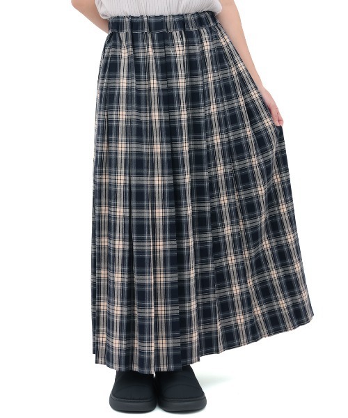 チチカカ（チチカカ）の「Orale! チェックプリーツロングスカート（スカート・レディース・ブラック/グリーン/レッド・FREE）」の7枚目の写真