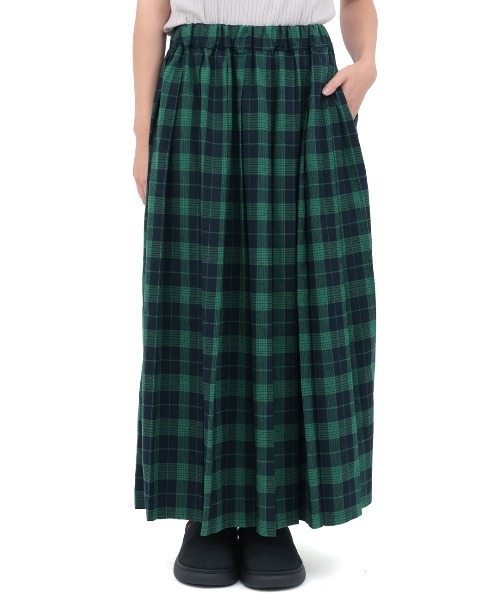 チチカカ（チチカカ）の「Orale! チェックプリーツロングスカート（スカート・レディース・ブラック/グリーン/レッド・FREE）」の8枚目の写真