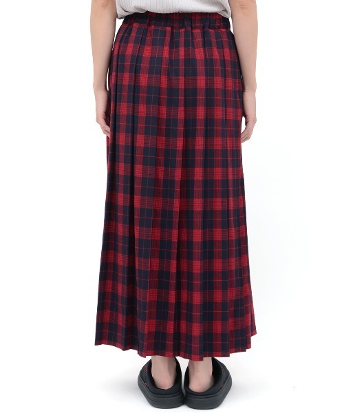 チチカカ（チチカカ）の「Orale! チェックプリーツロングスカート（スカート・レディース・ブラック/グリーン/レッド・FREE）」の11枚目の写真