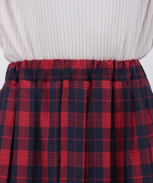チチカカ（チチカカ）の「Orale! チェックプリーツロングスカート（スカート・レディース・ブラック/グリーン/レッド・FREE）」の12枚目の写真