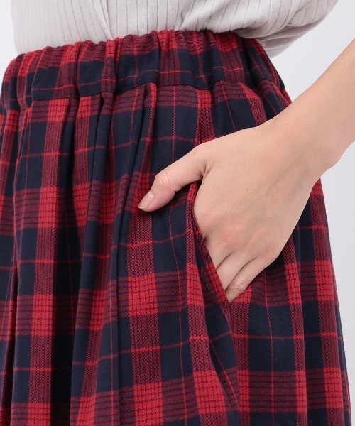 チチカカ（チチカカ）の「Orale! チェックプリーツロングスカート（スカート・レディース・ブラック/グリーン/レッド・FREE）」の15枚目の写真
