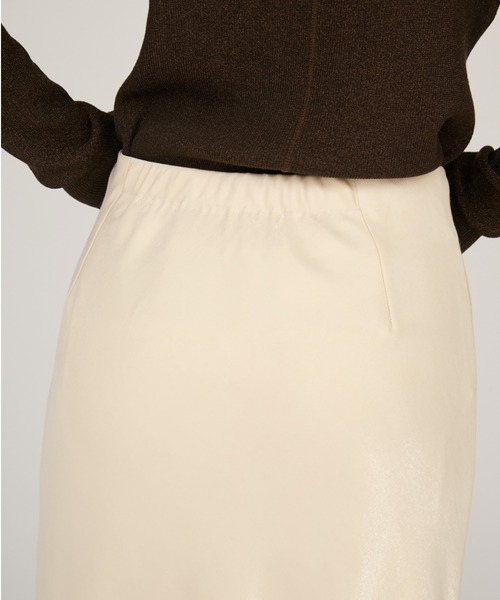 emmi（エミ）の「シャイニーサテンナロースカート（スカート・レディース・ネイビー/ピンク/アイボリー・0/1）」の12枚目の写真