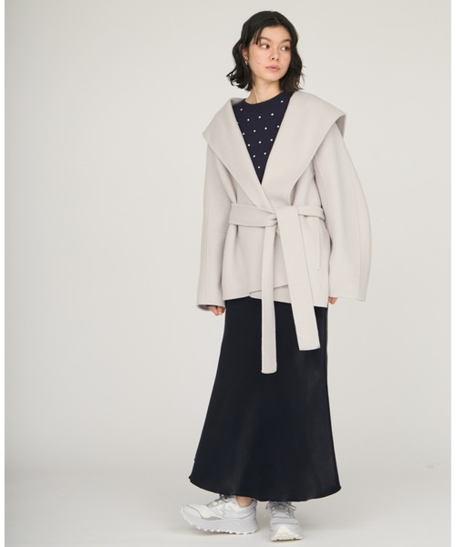 emmi（エミ）の「シャイニーサテンナロースカート（スカート・レディース・ネイビー/ピンク/アイボリー・0/1）」の19枚目の写真