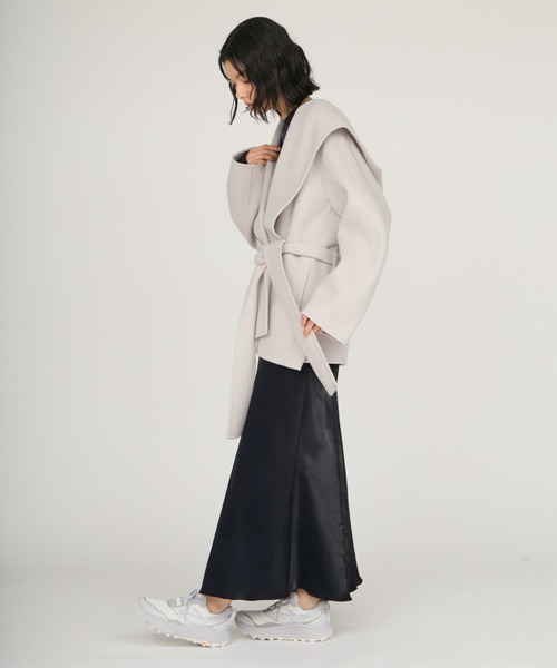 emmi（エミ）の「シャイニーサテンナロースカート（スカート・レディース・ネイビー/ピンク/アイボリー・0/1）」の20枚目の写真