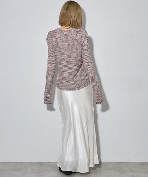 leimn（レイムン）の「mixニットポロカーディガン（ポロシャツ・レディース・ブラウン系その他/ブラック系その他・FREE）」の15枚目の写真