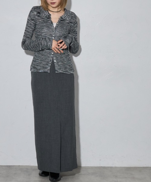 leimn（レイムン）の「mixニットポロカーディガン（ポロシャツ・レディース・ブラウン系その他/ブラック系その他・FREE）」の7枚目の写真