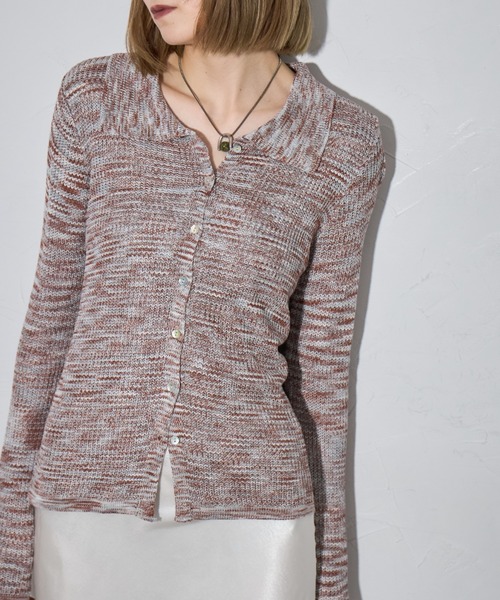 leimn（レイムン）の「mixニットポロカーディガン（ポロシャツ・レディース・ブラウン系その他/ブラック系その他・FREE）」の17枚目の写真