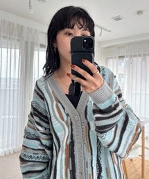 RODEO CROWNS WIDE BOWL | 3Dマルチカラーニットカーディガン(カーディガン/ボレロ)