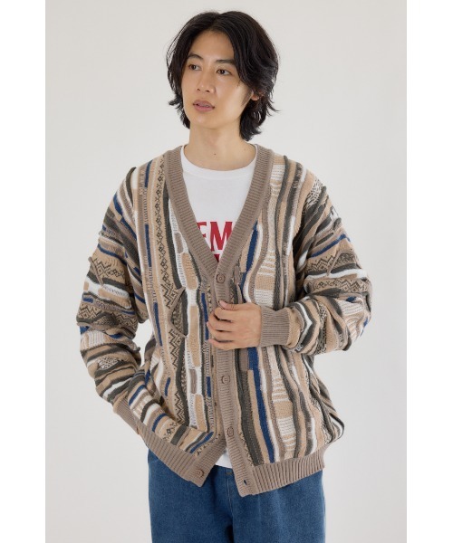 RODEO CROWNS WIDE BOWL（ロデオクラウンズワイドボウル）の「3Dマルチカラーニットカーディガン（カーディガン/ボレロ・レディース・ブルー系その他3/ブルー系その他2/ブラック系その他/ベージュ系その他・MEDIUM/LARGE）」の14枚目の写真