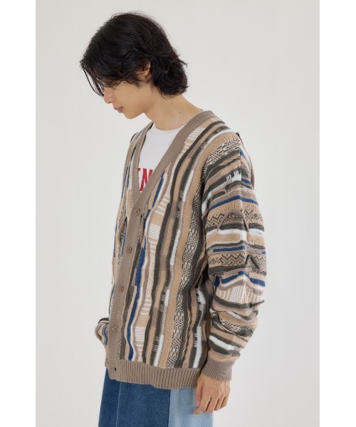 RODEO CROWNS WIDE BOWL（ロデオクラウンズワイドボウル）の「3Dマルチカラーニットカーディガン（カーディガン/ボレロ・レディース・ブルー系その他3/ブルー系その他2/ブラック系その他/ベージュ系その他・MEDIUM/LARGE）」の15枚目の写真