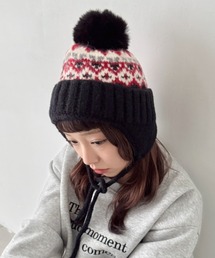 ノルディック柄ニット」に該当するブラック/黒色系のレディース