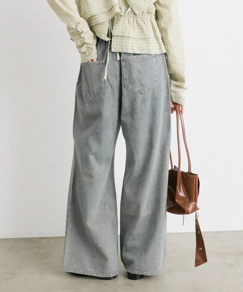 w closet（ダブルクローゼット）の「【25AW】ダメージデニムパンツ（デニムパンツ・レディース・ベージュ/ブルー・MEDIUM/SMALL/LARGE）」の4枚目の写真