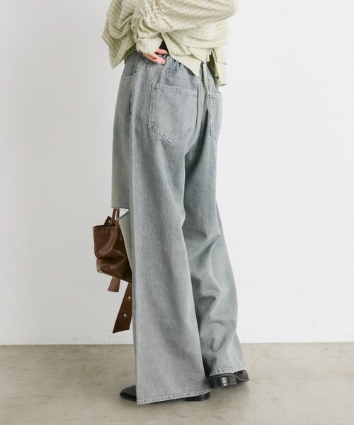 w closet（ダブルクローゼット）の「【25AW】ダメージデニムパンツ（デニムパンツ・レディース・ベージュ/ブルー・MEDIUM/SMALL/LARGE）」の5枚目の写真