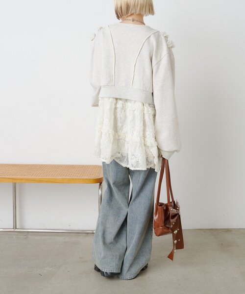 w closet（ダブルクローゼット）の「【25AW】ダメージデニムパンツ（デニムパンツ・レディース・ベージュ/ブルー・MEDIUM/SMALL/LARGE）」の15枚目の写真