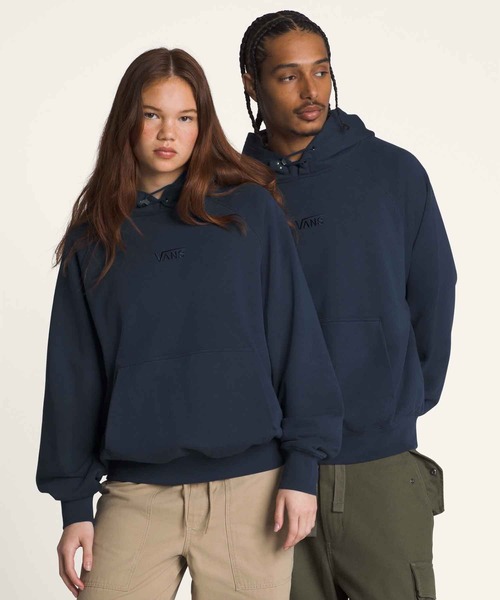 VANS（バンズ）の「VANS PREMIUM フーディー / Premium Standards Hoodie Fleec VN000GZ1D6Q1（パーカー・メンズ・ネイビー・XX-LARGE/X-LARGE/SMALL/MEDIUM/LARGE）」の6枚目の写真