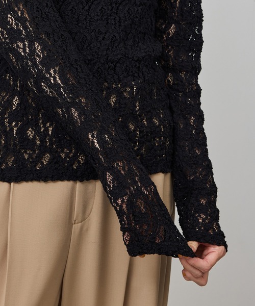 ROPE'（ロペ）の「ストレッチレースカットソー/イージーケア（Tシャツ/カットソー・レディース・ブラック/ホワイト・FREE）」の17枚目の写真