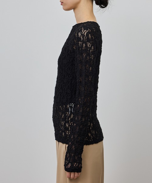 ROPE'（ロペ）の「ストレッチレースカットソー/イージーケア（Tシャツ/カットソー・レディース・ブラック/ホワイト・FREE）」の11枚目の写真