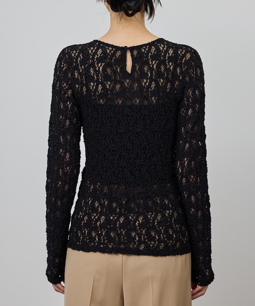 ROPE'（ロペ）の「ストレッチレースカットソー/イージーケア（Tシャツ/カットソー・レディース・ブラック/ホワイト・FREE）」の12枚目の写真