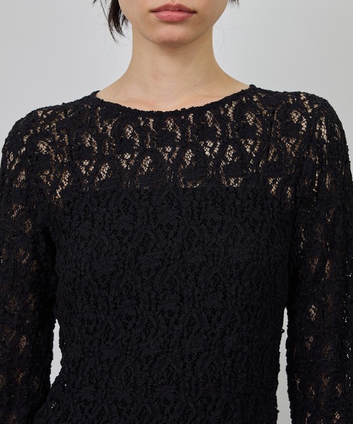 ROPE'（ロペ）の「ストレッチレースカットソー/イージーケア（Tシャツ/カットソー・レディース・ブラック/ホワイト・FREE）」の14枚目の写真