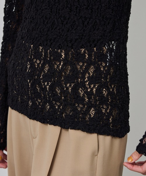 ROPE'（ロペ）の「ストレッチレースカットソー/イージーケア（Tシャツ/カットソー・レディース・ブラック/ホワイト・FREE）」の18枚目の写真