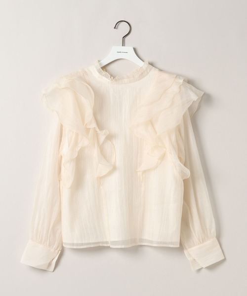mysty woman（ミスティウーマン）の「2WAY楊柳フリルブラウス　577092（シャツ/ブラウス・レディース・モカ/アイボリー/ブラック・FREE）」の17枚目の写真